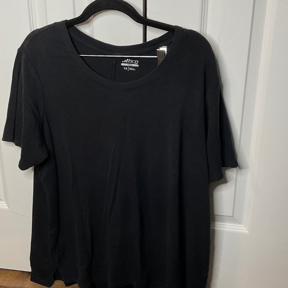 bcg Classic Black  activewear Tee, Size 1X